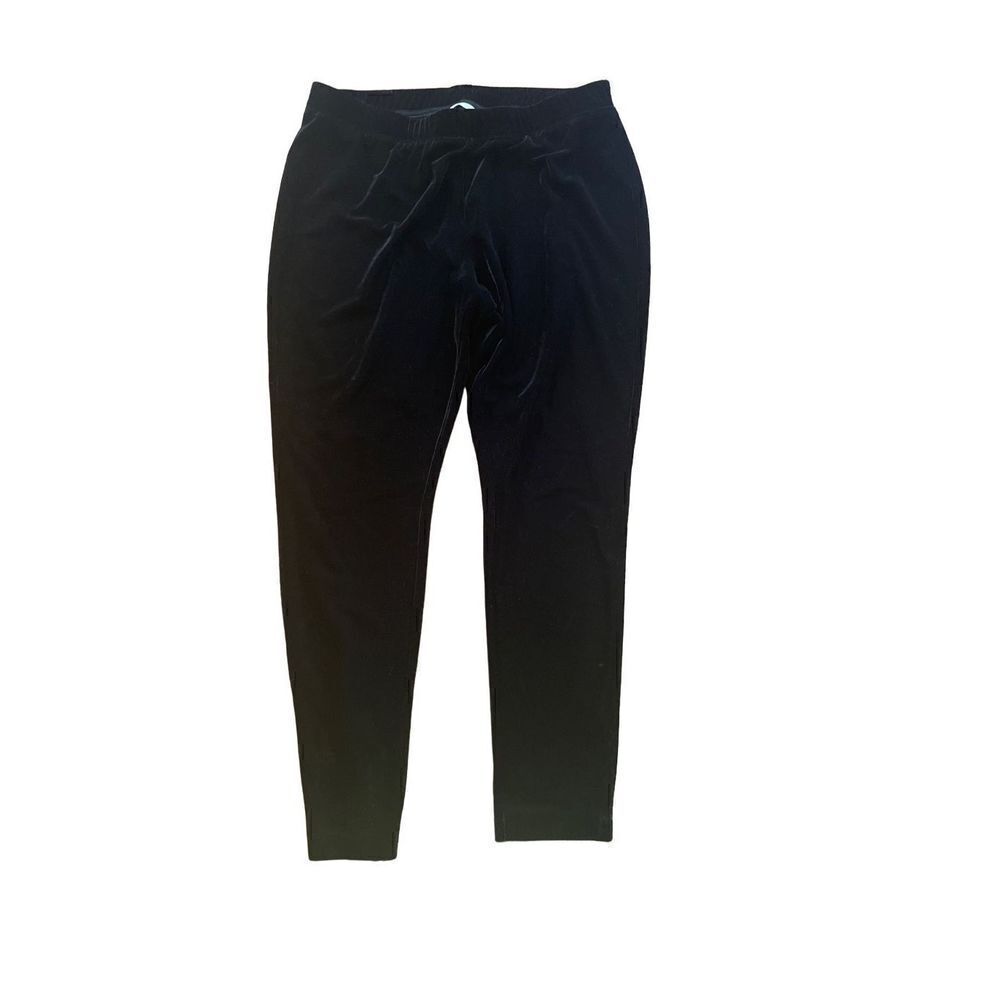 Soft Surroundings black velvet pull on women’s pants size large